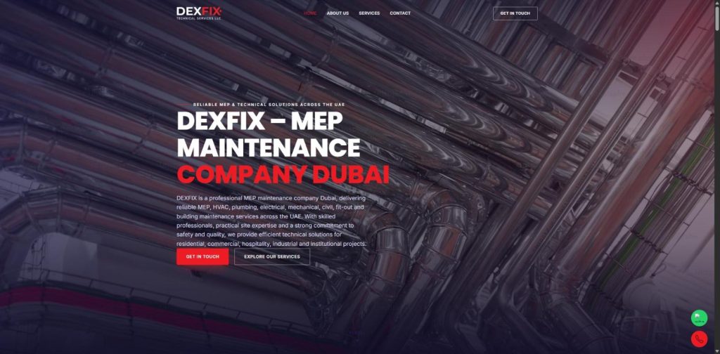 DexFix UAE Web Interface Preview