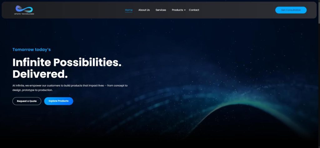 Infinite Techno Web Interface Preview